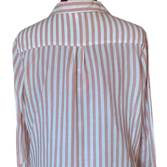 H&M - Pink & White Striped Button-Down Shirt – Lightweight & Casual - Picture 4 of 13